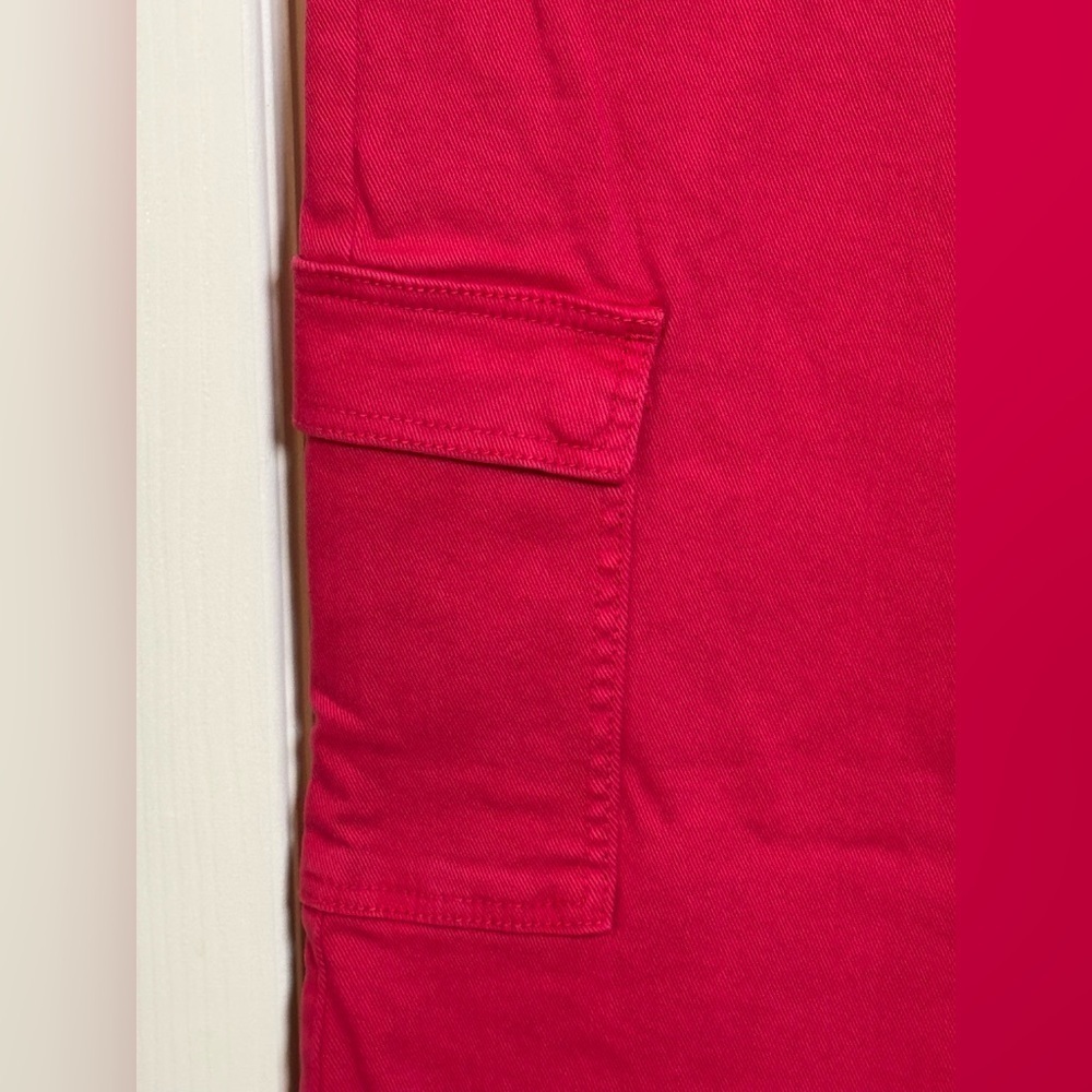 Risen Hot Pink Flare Cargo Jeans 1XL NWT Wide Leg Stretch - Picture 2 of 9
